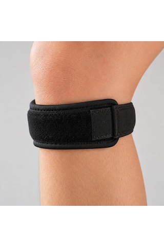 Diz Tendon Bandı Ayarlanabilir Cırtlı Sporcu Destek Bandı Siyah
