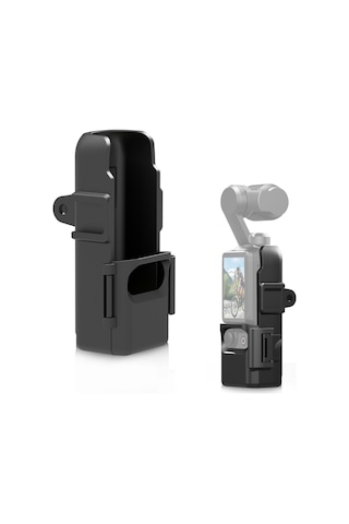 Geeroyoo Djı Osmo Pocket 3 İçin Abs Kamera Koruma Çerçevesi, Lens Gölgelik Ve Genişletme Standı - Siyah