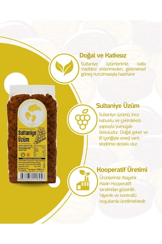 Alaşehir Kadın Kooperatifi Sultaniye Kuru Üzüm 1 KG