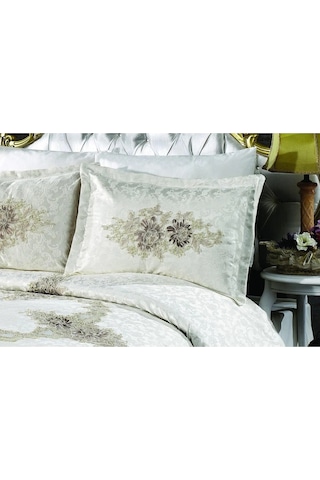 Jülide Polyester Pamuk Krem Pike Takımı Çift Kişilik 6 Parça 699 Krem