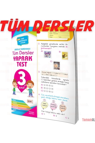 3.Sınıf Tüm Dersler Soru Bankası + Yaprak Test Set Element