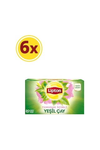 Lipton Yumuşak İçimli Yeşil Çay Süzen Poşet 6 x 20'li