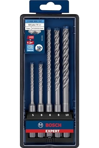 Professional Accessories 5 Parça Expert Sds Plus-7x Kırıcı Delici Delme Uçları Yumuşak Taş, Sert Taş, Beton, D