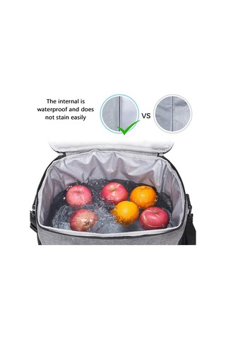 Jeemson Siyah Isı Saklama Çantası: Isıtma-sogutma Fonksiyonu, Su Geçirmez, İş/manzaralar İçin El/omuz Taşıma, Büyük Kapasite Siyah