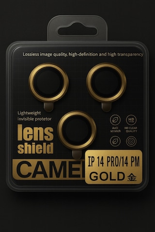 Apple Uyumlu iPhone 14 Pro/ Promax Kamera Lens Koruyucu Black/silver/gold/purple Yüksek Çözünürlük-parlak-güçlü Gold