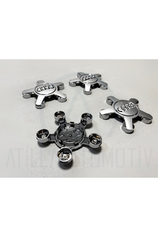 4 X Audi A4 8k B8 07-15 Ahtapot Çelik Jant Göbek Seti Gri 112mm
