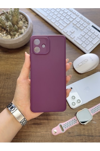 Samsung Galaxy A07 Uyumlu Kamera Korumalı Darbeye Dayanıklı Renk Atmayan Keep Silikon Kılıf Mor