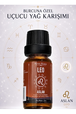 Minia Bahçe Aslan Burcu Uçucu Yağ Karışımı Itır Niaouli Tarçın Paçuli Adaçayı ve Limon Uçucu Yağları 10 ML