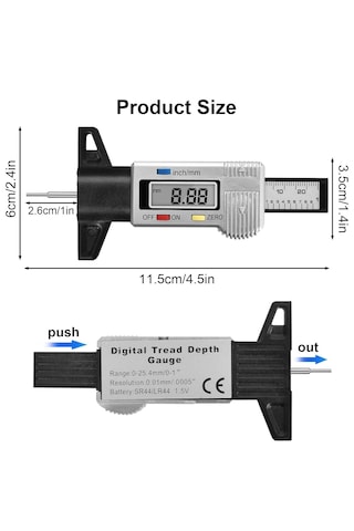 Dijital Oto Lastik Diş Derinlik Ölçme Aleti