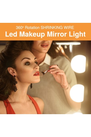 Shineyee "profesyonel Hollywood Stili Led Aydınlatma Seti - Ayarlanabilir Parlaklık, Usb Şarjlı Makyaj Aynası Işığı"