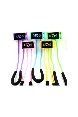 Gajeena Esnek Bükülebilir Boy Uzunlaştırılmış Plastik Telefon Tutucu - 360 Derece Döner, Dikey-yatay Kullanim, Elleri Serbest Bırakır Beyaz