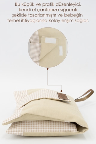 Bebek Alt Açma Bakım Çantası, Bebek Organizeri, Junior Seri, Bej