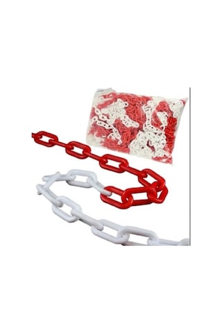Üstün Plastik Trafik Zinciri Kırmızı-Beyaz 6Mm-25 Metre Ut3120 (544461296)