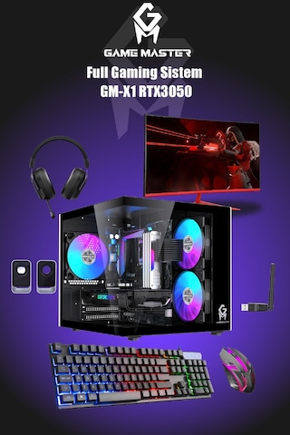 Game Master GM-X1 R5 5600 16 GB 512 GB M.2 SSD RTX3050 27" Free Dos Masaüstü Oyuncu Bilgisayarı