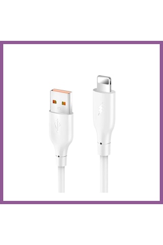 Ren.ga.renk Konfulon Dc64 Usb To Lightning 1m 3.0a Hızlı Şarj Kablo - Beyaz Rengaren