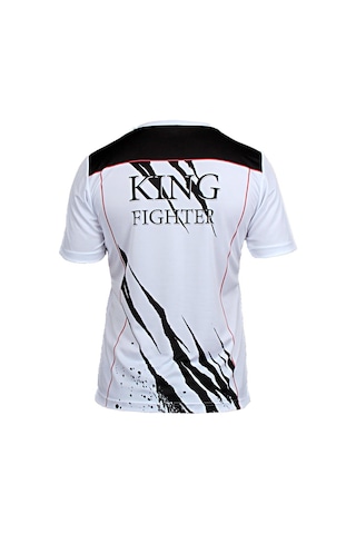 Dosmai Dijital Baskılı King Fighter Spor T-shirt Beyaz Fgt037