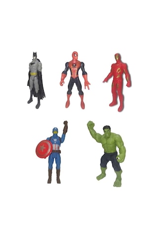 Avengers Spederman Hulk Ironman Kaptanamerika Batman Işıklı 17Cm Lik Oyuncak Figür