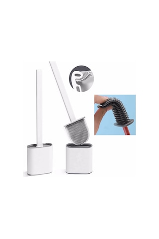 Duvara Asılan Pratik Silikon Banyo Tuvalet Klozet WC Fırçası