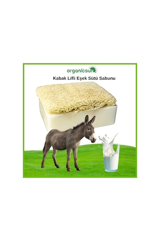 Organicsun Doğal Kabak Lifli Eşek Sütü Sabunu 120 G