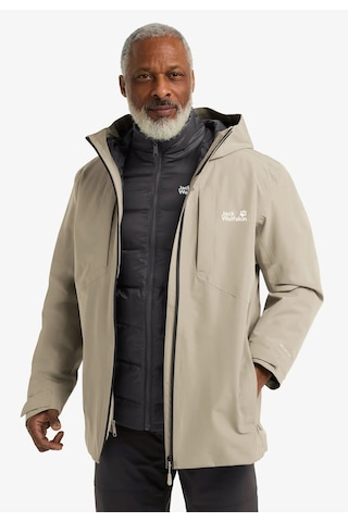 Jack Wolfskın Icecape 3ın1 Down Jkt M Rds Erkek Linen Outdoor Ceketi A65265-5940 Ekru