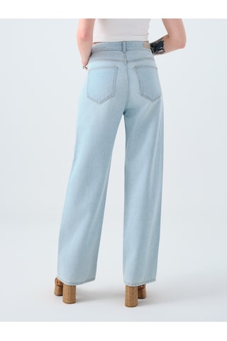 Wide Leg Regular Fit Kadın Pantolon Denim