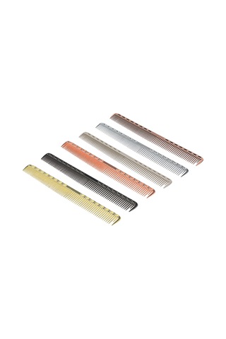 Moveevo Alüminyum Tarak Anti-statik Kuaför Tarağı Salon Özel Tarak Düğüm Önleyici Tarak 20cm Gül Altın