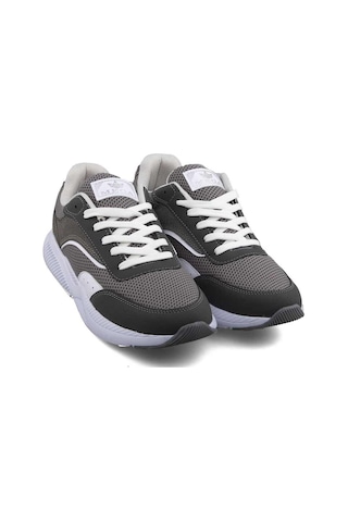 Tarzbu Mega Ortapedik Gri Renk Fileli Bağcıklı Günlük Ayakkabı Sneakers Gri