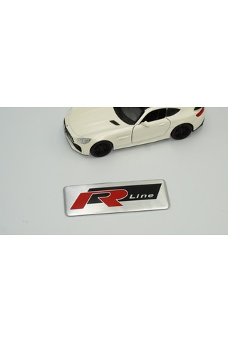 Vw Volkswagen R Line Krom Metal Body Plaka 3M 3D Logo Amblem