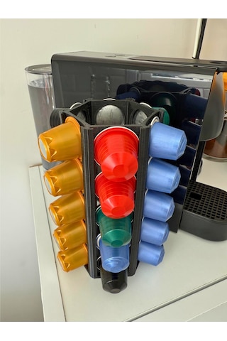 Nespresso Kapsül Tutucu - 30 Lu Dikey Kahve Standı Siyah