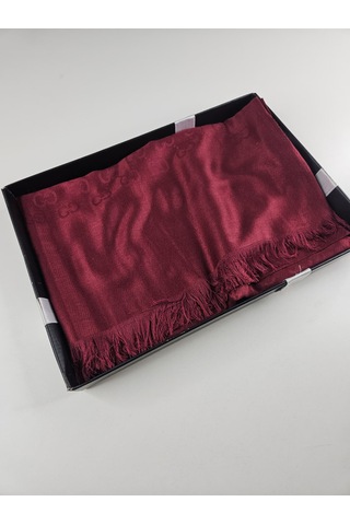 Miorel Scarfs G Desen Çift Taraflı Kaşmir İpek Şal 4 Mevsim Soft Pamuklu Şal Bordo