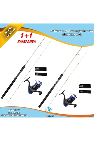 Avlivari 120 Cm Seyahat Tipi Mini Olta Seti 1+1 Kampanyalı-9461