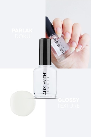 Alix Avien Şeffaf Oje Cila 01 Yüksek Pigmentli Uzun Süreli Kalıcılık Hızlı Kuruma Nail Lacquer 01