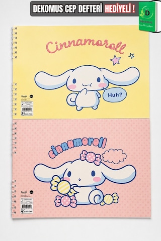 X Dekomus Lisanslı Cinnamoroll 17x25 Cm 15 Yaprak Resim Defteri Tek Adet Altın