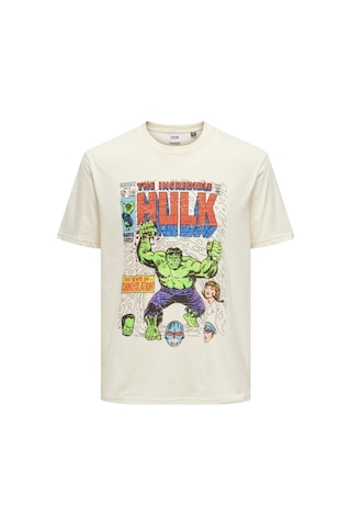 Only Marvel Baskılı Erkek T-shirt 22029522 Beyaz