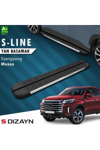 S-dizayn Ssangyong Musso S-line Krom Yan Basamak 213 Cm 2018-2026 A+ Kalite