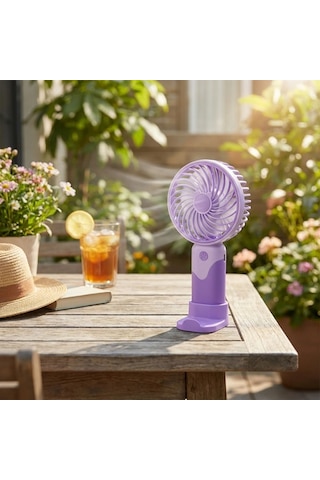 Büro Ev Ofis si İçin 3mod Masaüstü Telefon Tutuculuv Halka Tasarım Mini Fan