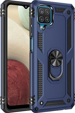 Samsung Uyumlu Galaxy A12 Kılıf Zore Vega Kapak Mavi