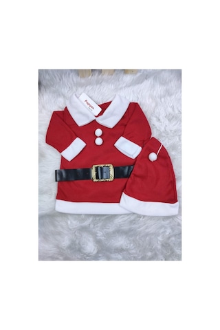 Pazarız Kız Çocuk Noel Elbise Noel Baba Kıyafeti Kostümü Yılbaşı Kırmızı