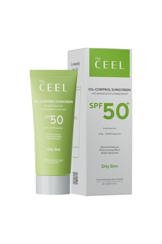 The Ceel Yağlı Ciltler İçin Yağ Dengeleyici SPF 50+ Güneş Kremi 50 ml