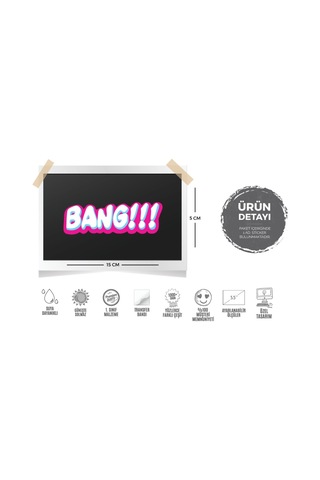 Bay Etiket Cex1 Bang Cizgi Roman Efekti Sticker