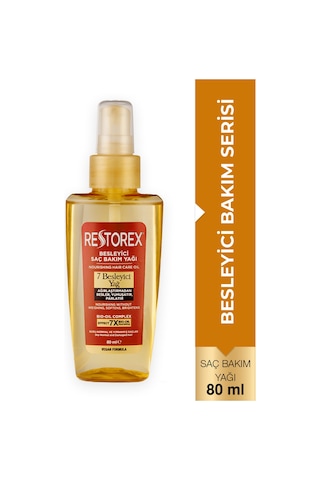Restorex Besleyici Bakım Yağı 80 Ml - 7 Besleyici Yağ Göz Alıcı Parlaklık İpeksi Yumuşaklık