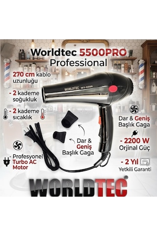Worldtec 2200 W Turbo Profesyonel Kuaför Fön & Saç Kurutma Makinesi