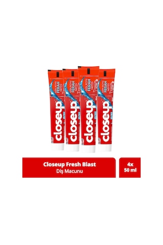 Close Up Diş Macunu Fresh Blast Ağız Bakım Suyu Etkili 4 x 50 ML