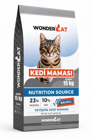 Wondercat Balıklı Yetişkin Kedi Maması 15 Kg