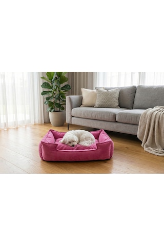 Brt Pet Kedi Yatağı, Küçük Irk Köpek Yatağı 60x45 Pembe
