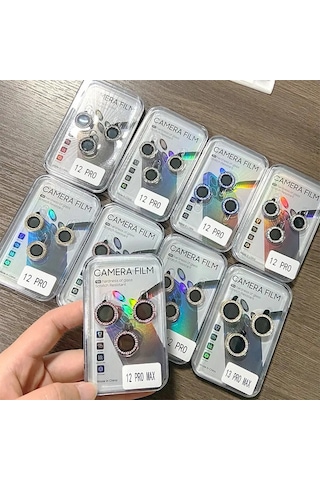 Apple Uyumlu iPhone 13/13 Mini Silver Gümüş Kamera Koruyucu Lens Koruyucu