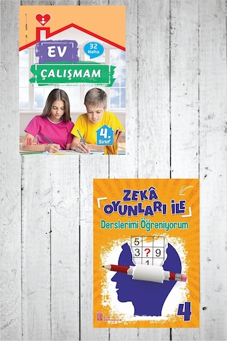 4.sınıf Ev Çalışmalarım + zekâ Oyunları İle Derslerimi Öğreniyorum