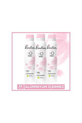 Emotion Love Kadın Sprey Deodorant  3 x 150 ML