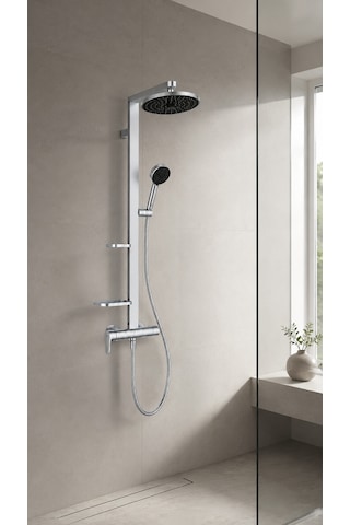 Ideal Ceraflow Alu+ Duş Sistemi-silver-aplike Duş Gümüş