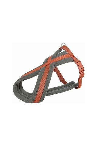 Trixie Premium Köpek Yürüyüş Göğüs Tasması M/l 50-90 Cm / 25 Mm Turuncu Açık Gri
